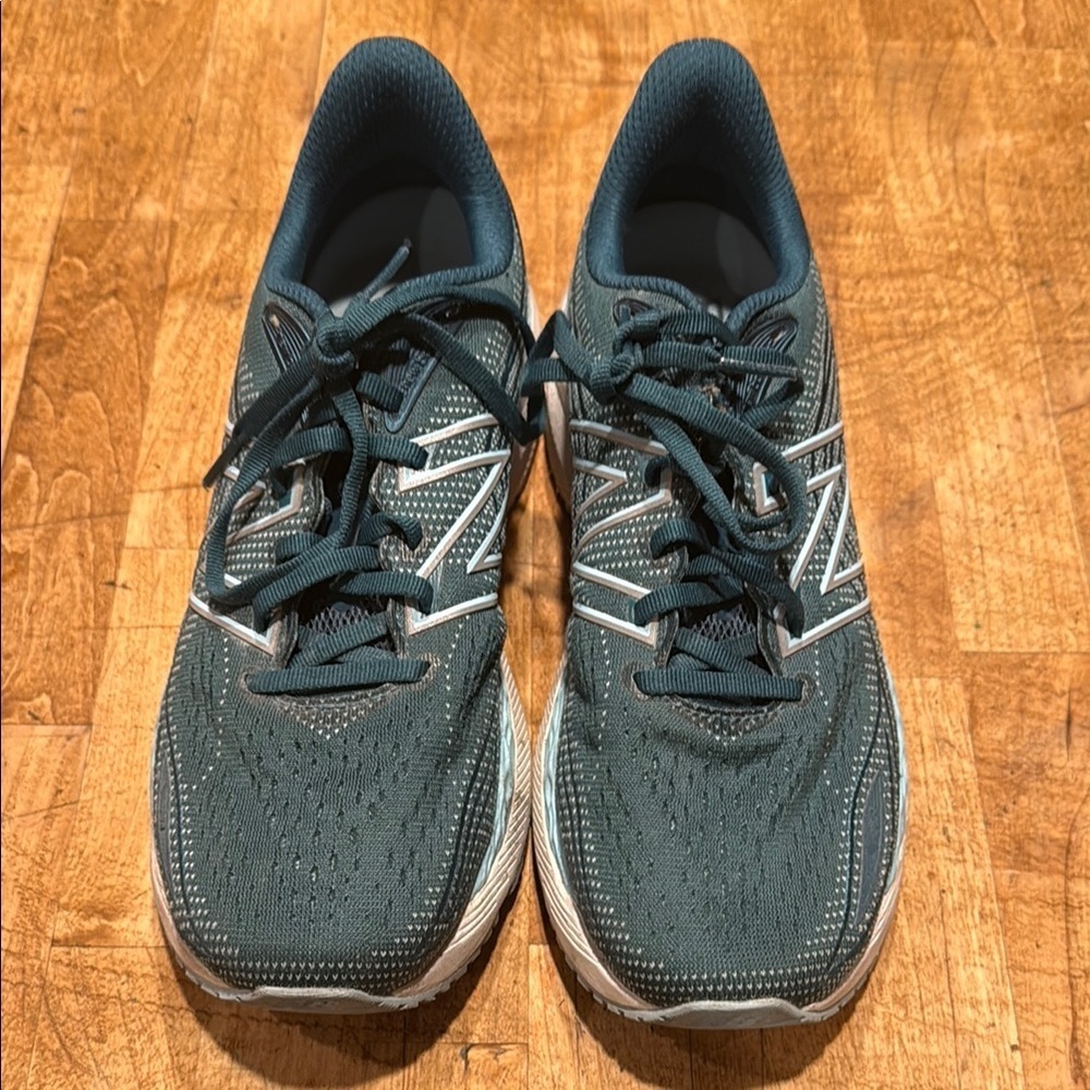 New Balance Teal and White Running Shoes